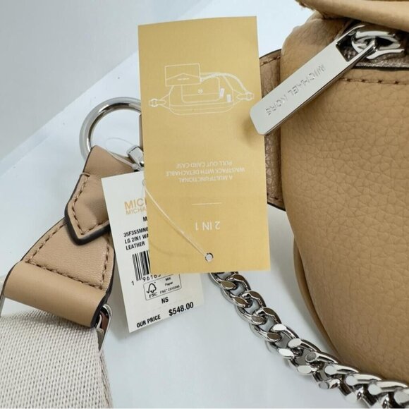 ❤️Michael Kors Bag Purse Maisie 2 In 1 Waist Pack Fanny Belt MK Tan Travel Tan - Picture 5 of 5
